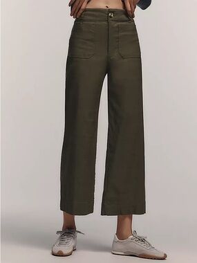 Anthropologie Maeve Colette Pants, 33, Olive Green